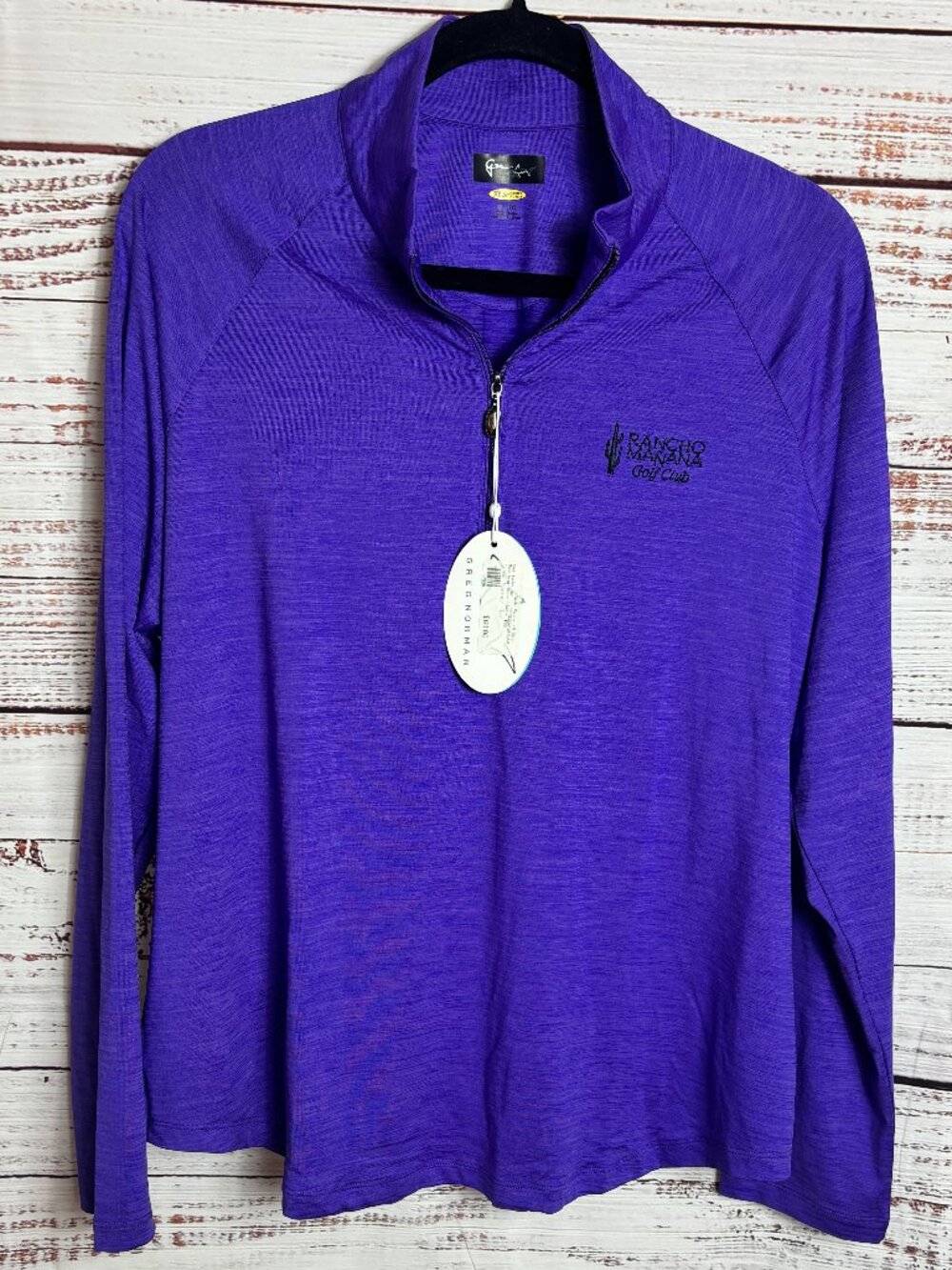 NWT Greg Norman Rancho Manana Golf Club purple women's XL